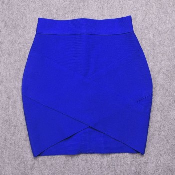 Woman Hollow Out Bodycon Top Black Blue Mini Short Sets 2 Pieces Women Bandage Dress